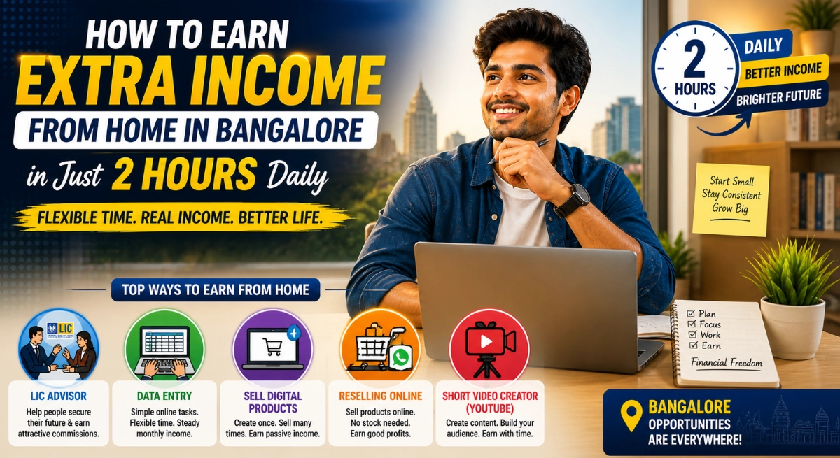 How to earn extra income from Home in 2 hours in Bangalore